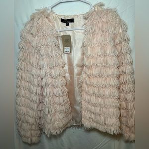 Blush Pink Fringe Coat